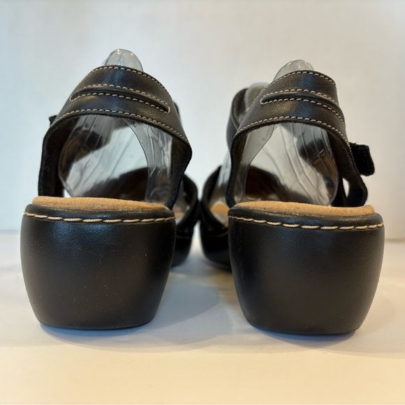 Clarks Delano Nila brown leather open toe sandals size 9 - Picture 7 of 11